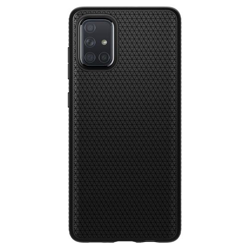 Spigen Liquid Air - Coque de protection pour téléphone portable - polyuréthanne thermoplastique (TPU) - noir - pour Samsung Galaxy A71