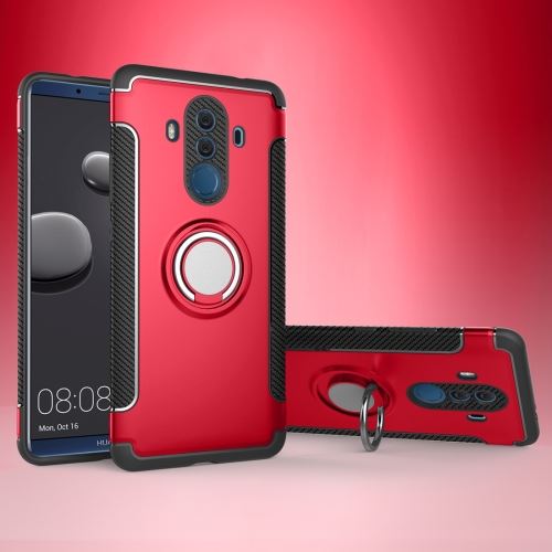 Huawei Mate 10 Pro Coque Protection Plastique Combinaison Support Magnétique Rouge Als89011