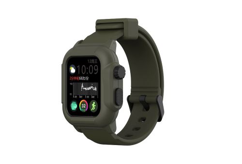 Bracelet en silicone WISETONY pour Apple Watch Series 4 40mm - Vert foncé