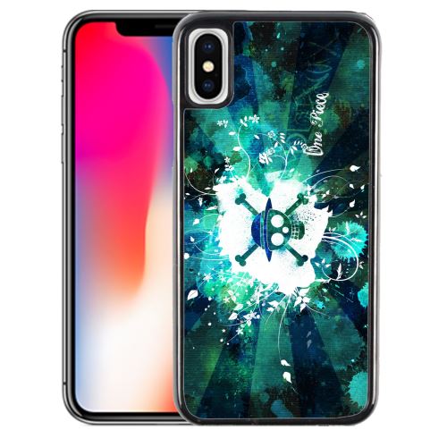 Coque pour iPhone XS one piece neon vert