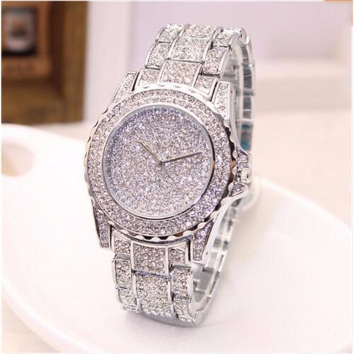 Montre Femme Bracelet Quartz Rhinestone Argent