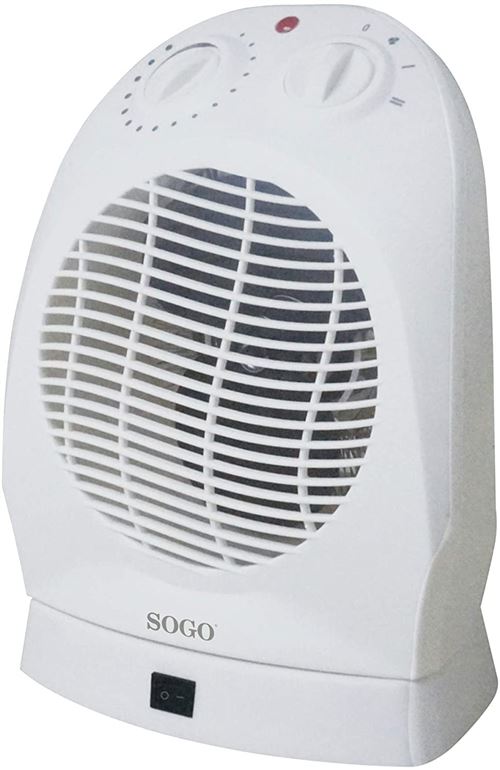 Sogo - Thermo Ventilateur - Rond - Oscillation - 2000w
