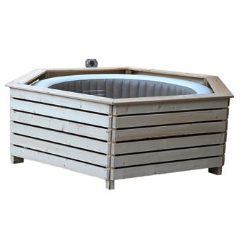 Installer Un Jacuzzi Gonflable Dans Son Jardin Habillage En Bois Spa Gonflable Intex Aquazendo Accessoires De Piscines Spas Et Saunas Achat Prix Fnac