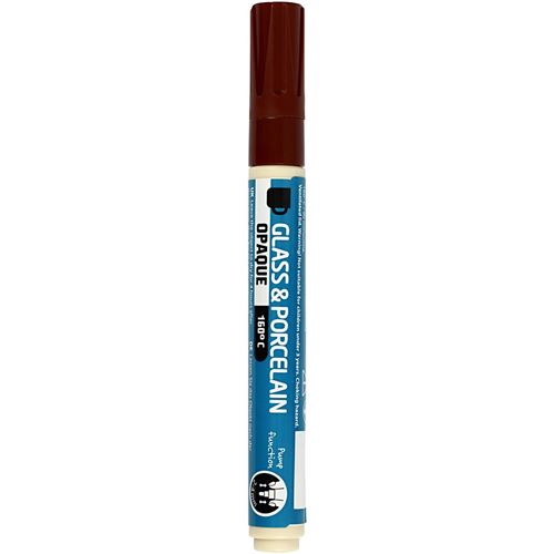 Creotime peinture stylo verre & porcelaine marron