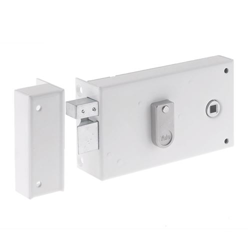 Yale Blanche - Serrure Applique De Grille Et Portail Horizontale Ouvrant Gauche