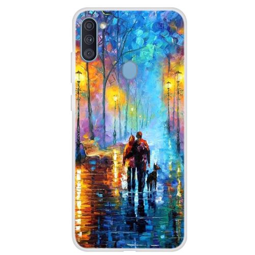 Coque en TPU impression de motifs amant et chien pour votre Samsung Galaxy A11