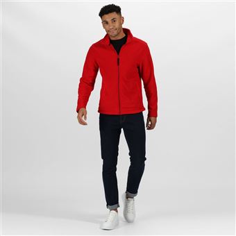 Veste polaire rouge homme sale