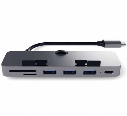 Satechi Aluminum Type-C Clamp Hub Pro - Concentrateur (hub) - 3 x SuperSpeed USB 3.0 + 1 x USB-C - de bureau