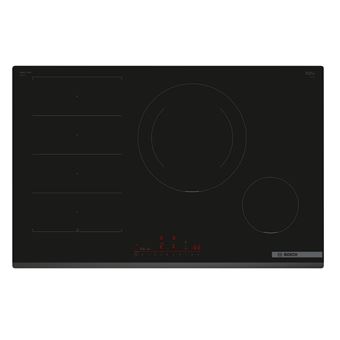 Table de cuisson induction 80cm 4 feux 7400w noir Bosch PXE831HC1E