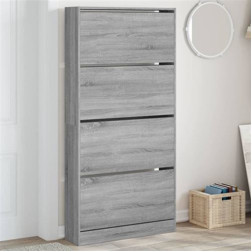 Vidaxl Gris Armoire Sonoma - 80X21x163.5 Cm - Image 3