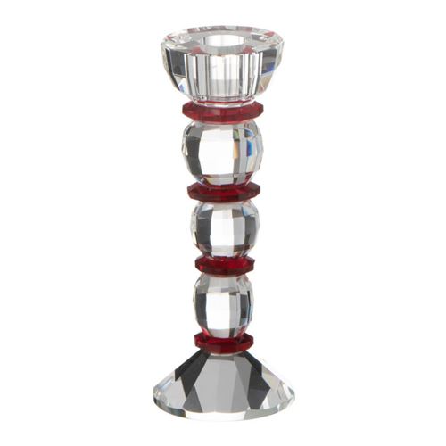 Non Communiqué Rouge Chandelier Design En Cristal "Annie" 18Cm Transparent &