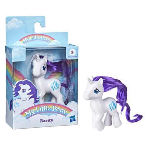 Hasbro - My Little Pony - Rétro Rainbow Ponies - E8784 - Personnage / Figurine 9cm - Rarity