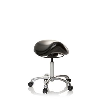 Selle tabouret / chaise ORTHO SIT simili cuir noir hjh OFFICE - 1
