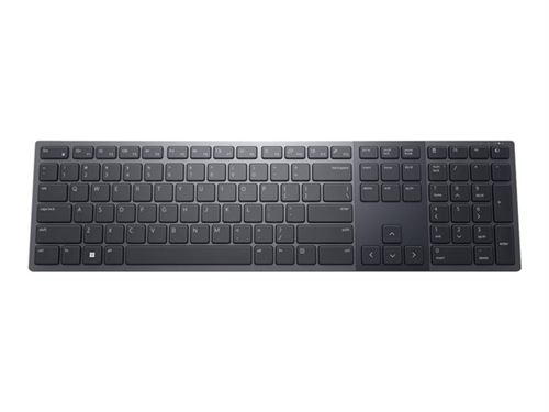 Dell Premier KB900 - Clavier - collaboration - rétroéclairé - sans fil - 2.4 GHz, Bluetooth 5.1 - QWERTZ - Allemand - graphite - avec 3 ans de service Advanced Exchange