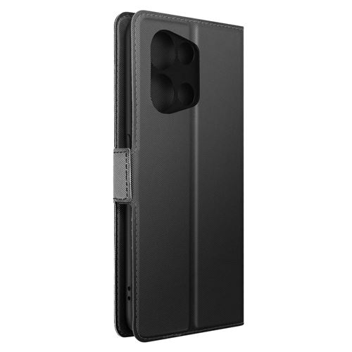 Avizar Étui pour Oppo Reno 8 5G Portefeuille Support Finition Striée Ultra-Slim [device_name] Noir / Gris