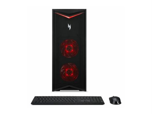 Acer Nitro 70 N70-130 - Tour jeux - Ryzen 9 7900 / jusqu'à 5.4 GHz - RAM 32 Go - SSD 1.024 To - GeForce RTX 4070 Super - IEEE 802.11ax (Wi-Fi 6E), Bluetooth, Gigabit Ethernet - Win 11 Home - moniteur : aucun