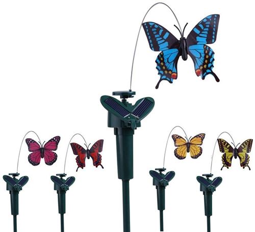 Papillon flottant de piquet de jardin solaire FONGWAN Solaire/alimenté par batterie - Couleur aléatoire