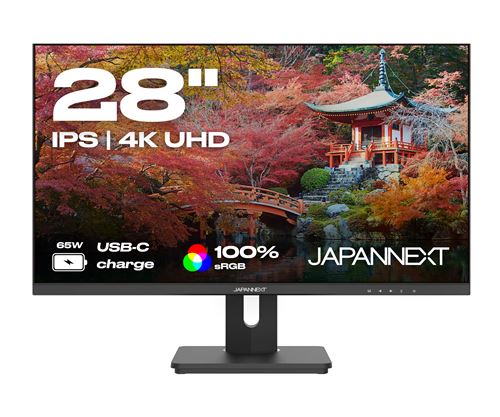 JAPANNEXT Ecran PC Bureautique 28 4K UHD USB-C (+ charge 65W)