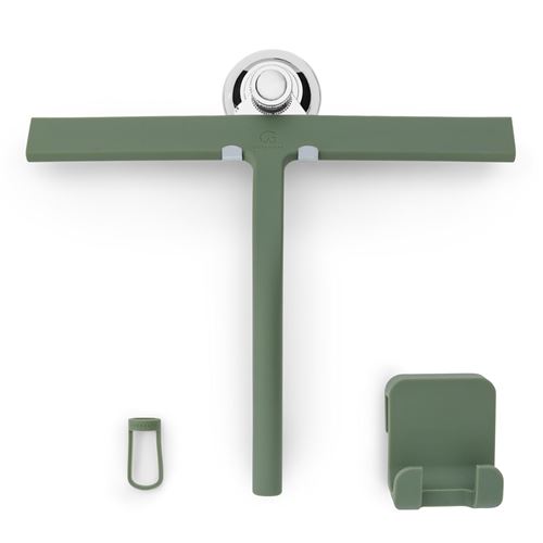 Raclette De Douche - Blumfeldt Blaze - Raclette À Eau - 28Cm - Raclette Ergonomique - Couverture En Silicone - Noyau En Acier Inoxydable - Vert