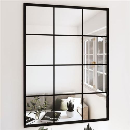 Non Communiqué Noir Vidaxl Miroirs Muraux 3 Pcs 80X60 Cm Métal 3189033