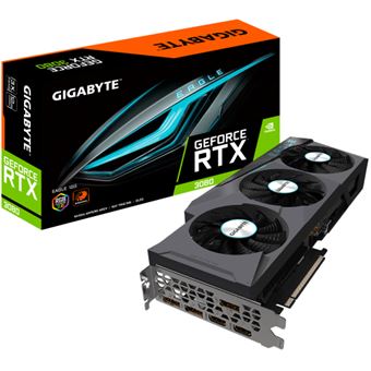 Carte Graphique Gigabyte GeForce RTX 3080 EAGLE GV-N3080EAGLE-12GD 12Go GDDR6X 1710MHz Noir - 1