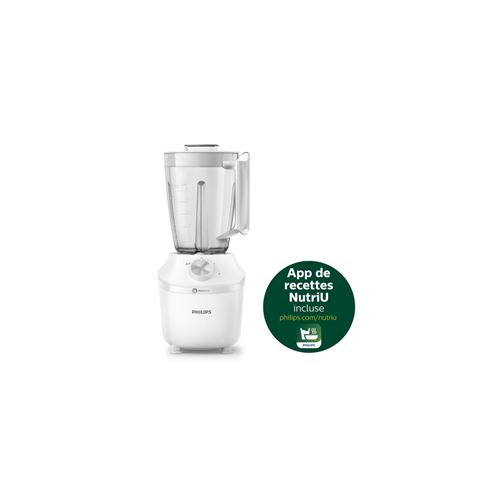 Philips Series 3000 HR2191 - Bol mixeur blender - 2 litres - 600 Watt - blanc