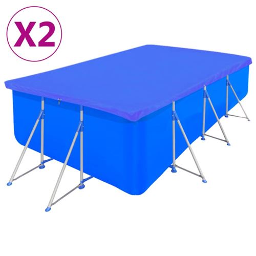 Couvertures de piscine 2 pcs PE Rectangulaire 90 g/m&sup2; 540x270cm