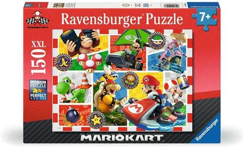 Puzzle 150 pièces Ravensburger La course de Mario Kart Puzzle 150 pièces Ravensburger La course de Mario Kart