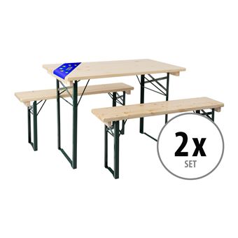 Stagecaptain Hirschgarten Bierzeltgarnitur Für Balkon 177 Cm Natur 5x Set