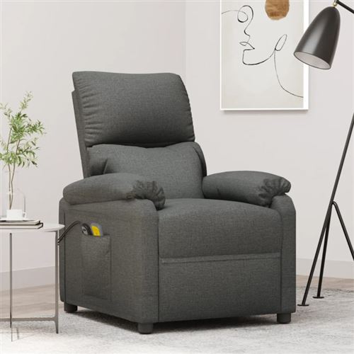 Non Communiqué Gris Fauteuil Électrique De Massage Foncé Tissu