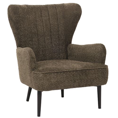 Mendler Marron Fauteuil Design Tissu - Image 2