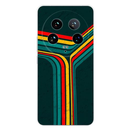Coque en silicone imprimée compatible Xiaomi 14 Ultra Retro lines