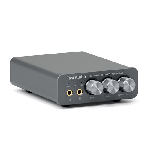 Fosi Audio K5 Pro Amplificateur Casque, Dac, Convertisseur Audio Usb C/Optique/Coaxial, Compatible PS5/PC/Mac