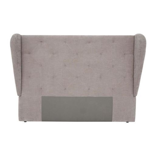 Tete de lit 200x150 cm - Tissu Beige gris - STELLA
