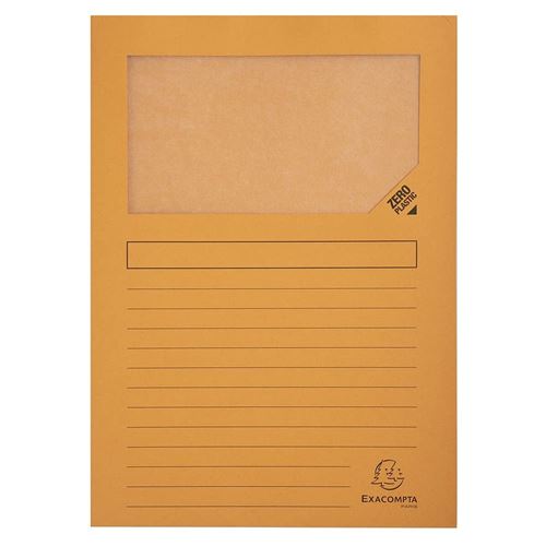 Paquet de 100 pochettes coin papier 120 g Exacompta orange - Orange