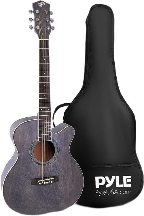 Guitare Acoustique - Pyle - 91,4 cm - Gris Mat - 6 cordes - taille junior ¾