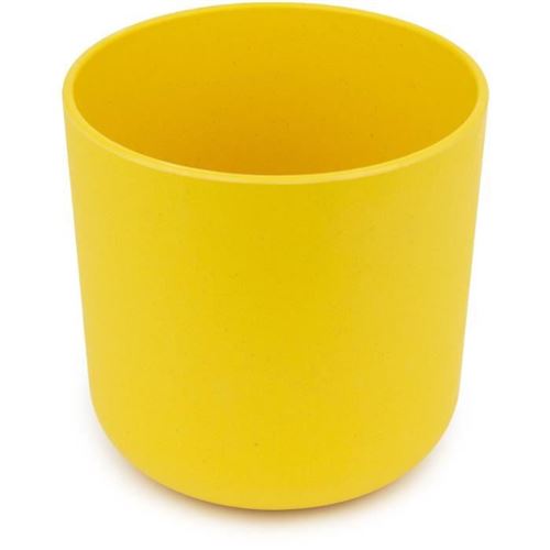mill'o bébé - gobelet 100% biosourcée et biodégradable - sans bpa - micro-ondable - jaune d 8 x h 7,8 cm