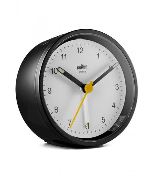 Braun BC12BW R&eacute;veil &agrave; Quartz Plastique Noir Blanc Normal