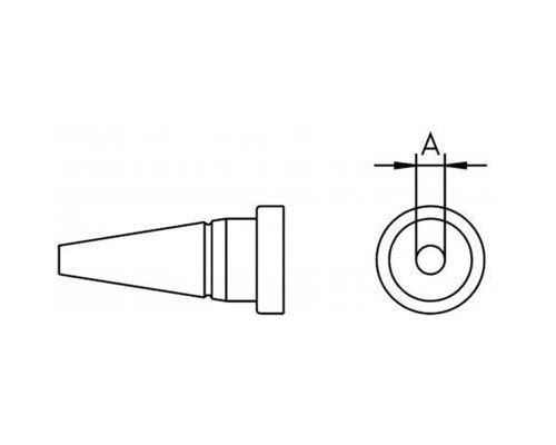 Weller LT 1A Panne de fer à souder forme ronde Taille de la panne 0.5 mm Longueur de la panne 13 mm Contenu