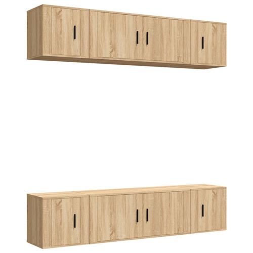 vidaXL Ensemble de meubles TV 6 pcs Chêne sonoma Bois d'ingénierie