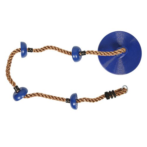 Balançoire en corde d'escalade pour enfants OOBEST avec Support de Pied - Bleu