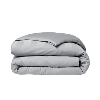 Parure de lit Prestige - 240 x 260 cm - 2 personnes - 100% Satin de coton - Acier