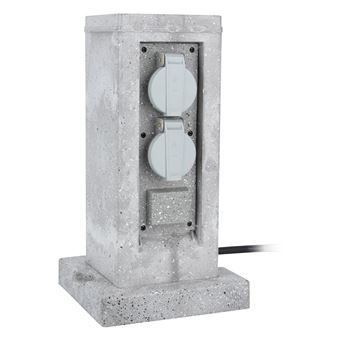 Borne pierre 2x16A + programmateur 5m - Gris - Zenitech - 1