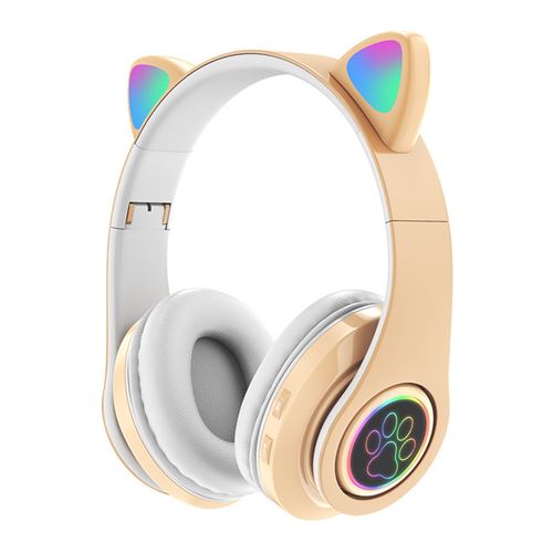 Non Communiqué Kaki Casque Vormor Bluetooth,Sans Fil,Pliable,Audio Stéréo,Oreille De Chat,Lampes Colorées
