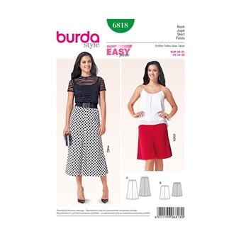 Patron De Couture Burda 8602 - Jupe élégante Pour Soirée/cérémonie - Tailles 38 à 54 - Neuf, Jamais Utilisé