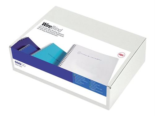 GBC - 34 anneaux - A4 (210 x 297 mm) - 55 feuilles - noir - 100 unités fil de ligature - pour WireBind W20, W25E; Rexel WB606