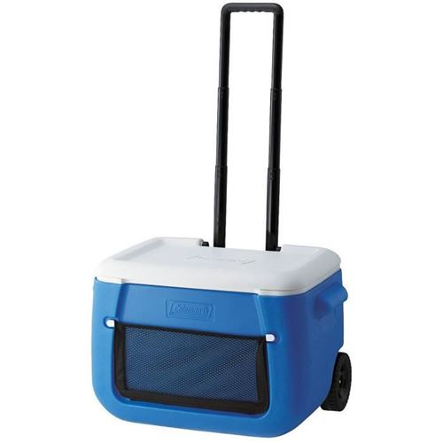 Non Communiqué Gris Glaciere Poly-Lite 50 Qt Avec Roues Et Poche Exterieures