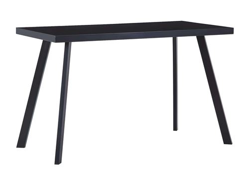 vidaXL Table de salle à manger Noir 120x60x75 cm Verre trempé