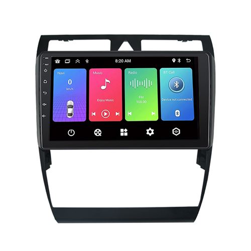 Autoradio Gearelec 9 Pouces Android 12 pour 2002-2006 AUDI A6 avec carplay Andriod Auto