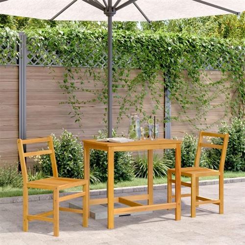 Non Communiqué Marron Salon De Jardin Vidaxl Bois 6 Personnes 3 Pieces